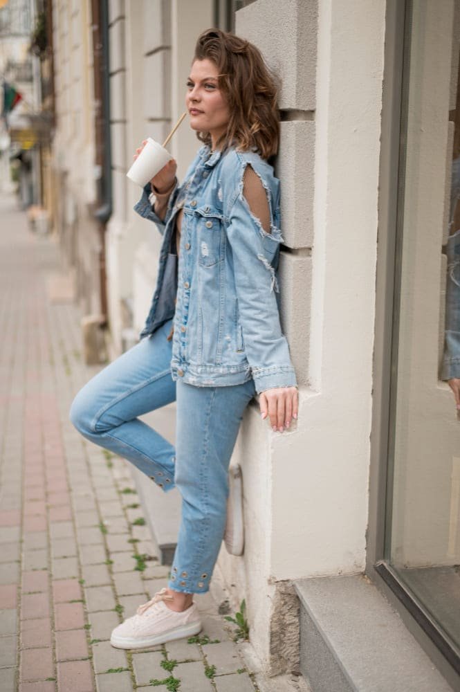 Denim dungarees