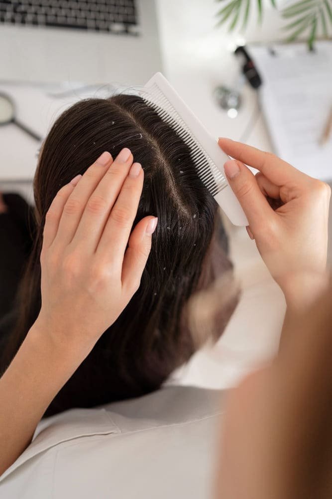 dandruff in colored hair