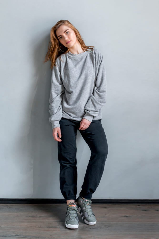 Black Jeans with Grey Shirt