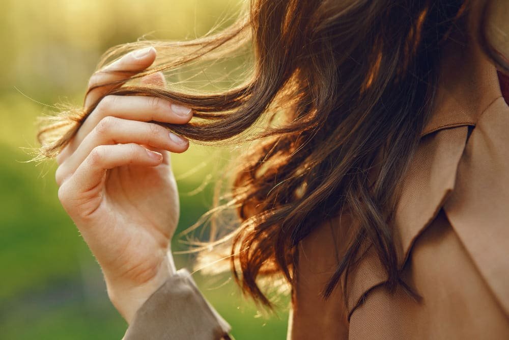 girl with beautiful hair