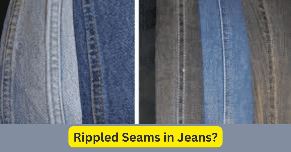 Rippled Seams Jeans in Industrial 